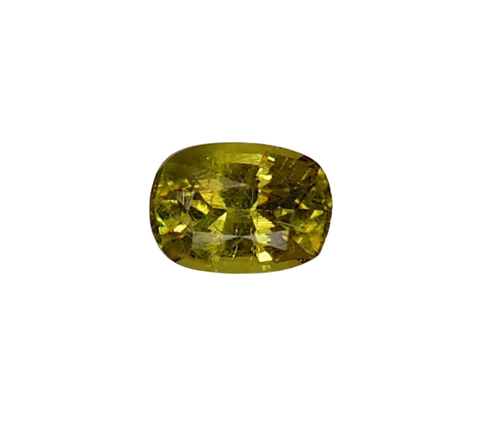0.3ct Cushion Faceted Demantoid Garnet from Pakistan — view 1